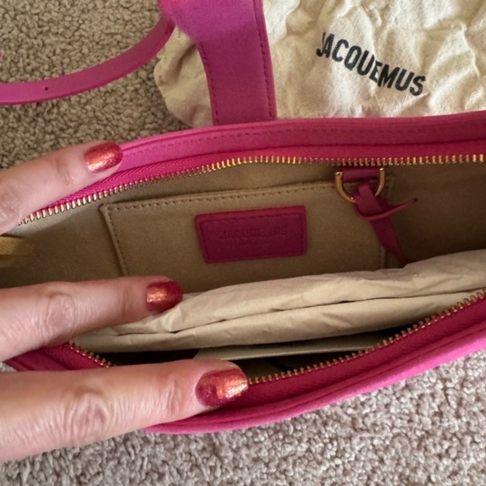 Jacquemus Le Bisou Cadenas pink shoulder bag baguette mini micro purse - Picture 5 of 7